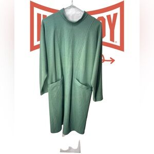 Chic Long Sleeve Green Dress